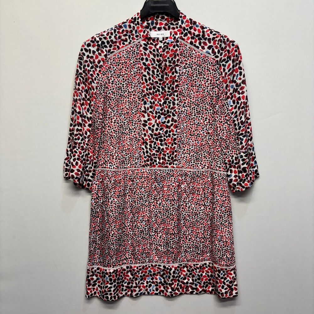 Reiss Women Size US 6 UK 10 Anush Border-Trimmed Printed Dress C095 -4